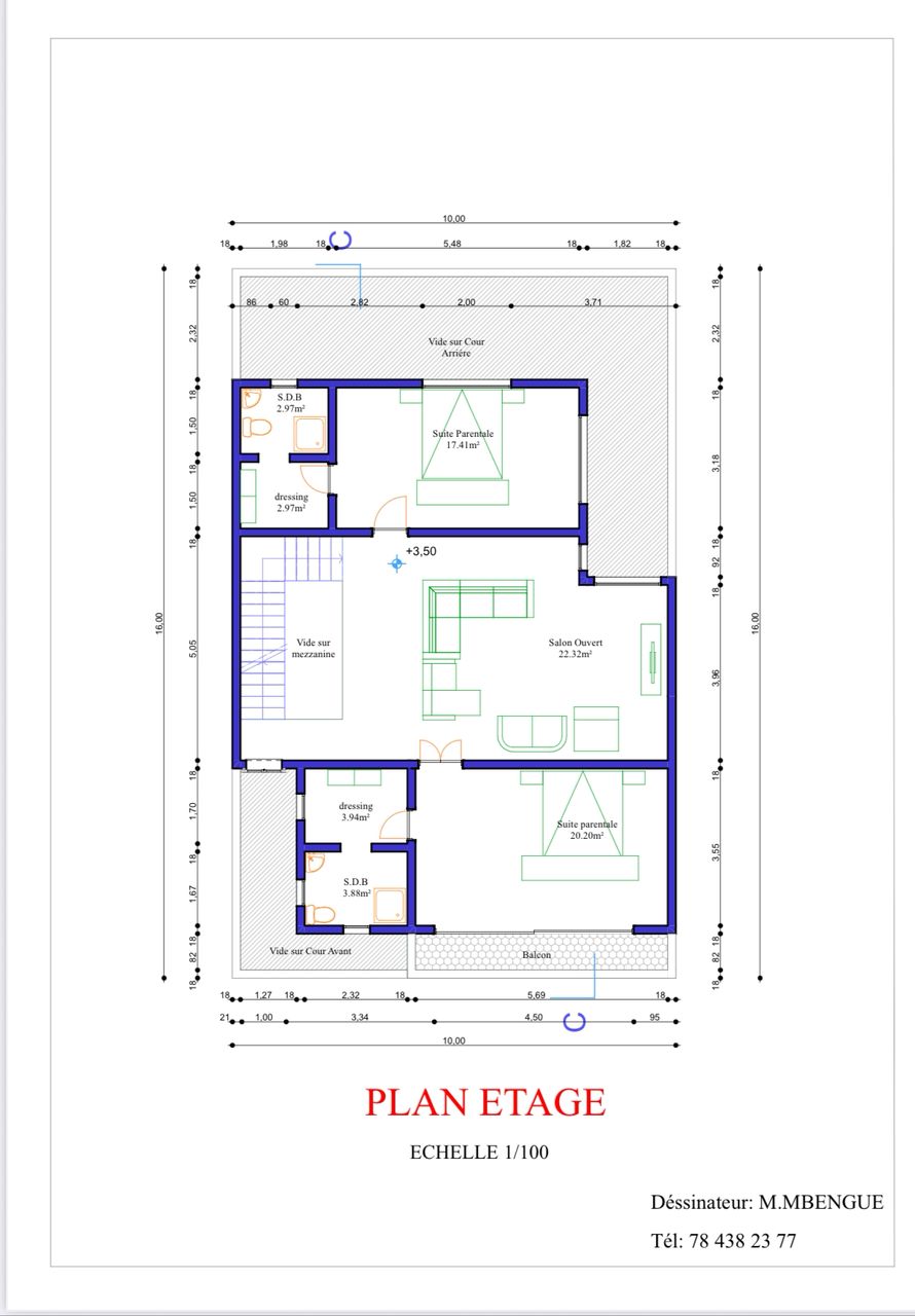 Vue perspective Immeuble R+2