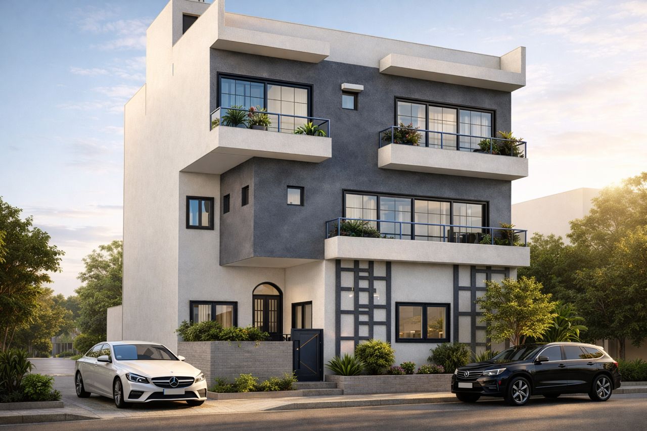 Immeuble R+2 Dakar vue façade